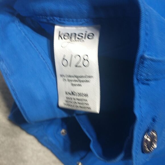 Kensie Jeans Shorts Womens 6/28 Blue Stretch Cotton Raw Cut Off Hem 4 Inseam. - Picture 5 of 6